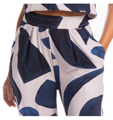 Calça Feminina Com Pregas E Bolso Marítima - Imagem 5 - Mobile