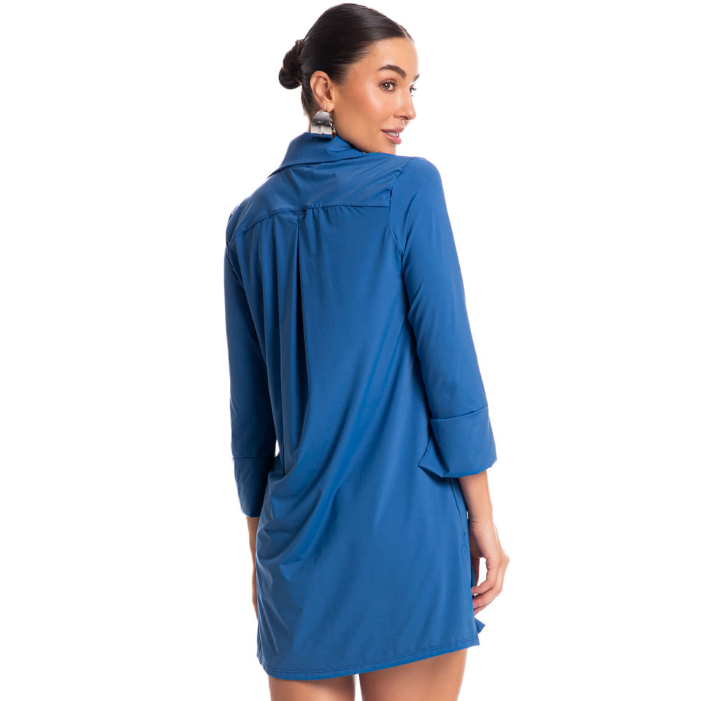 Camisa Feminina Náutico Azul-2 - Imagem 2