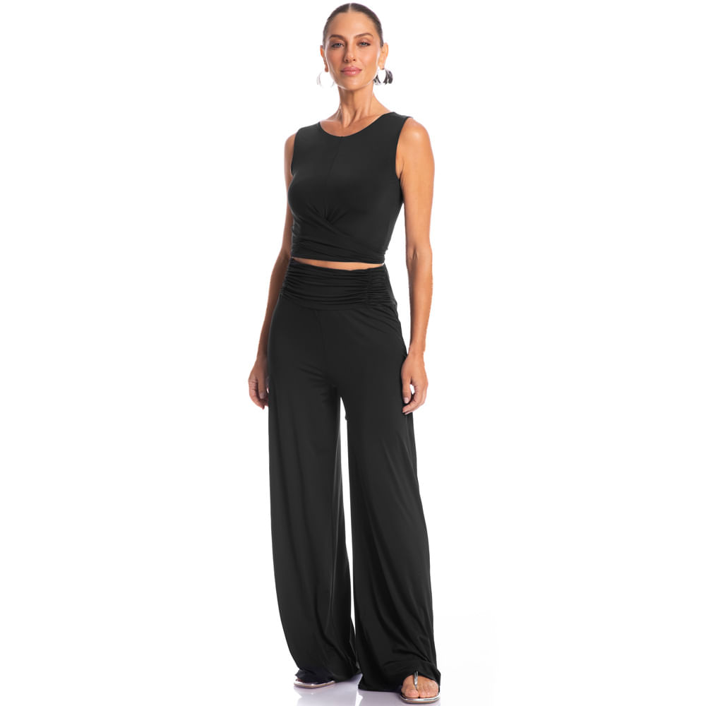 Blusa Feminina Transpassada Náutico - Imagem 3 - Mobile