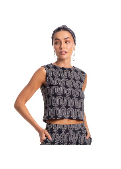 Blusa Feminina Spina Preto - Imagem 1