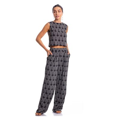 Calça Feminina Com Pregas E Bolso Spina - Imagem 3 - Mobile