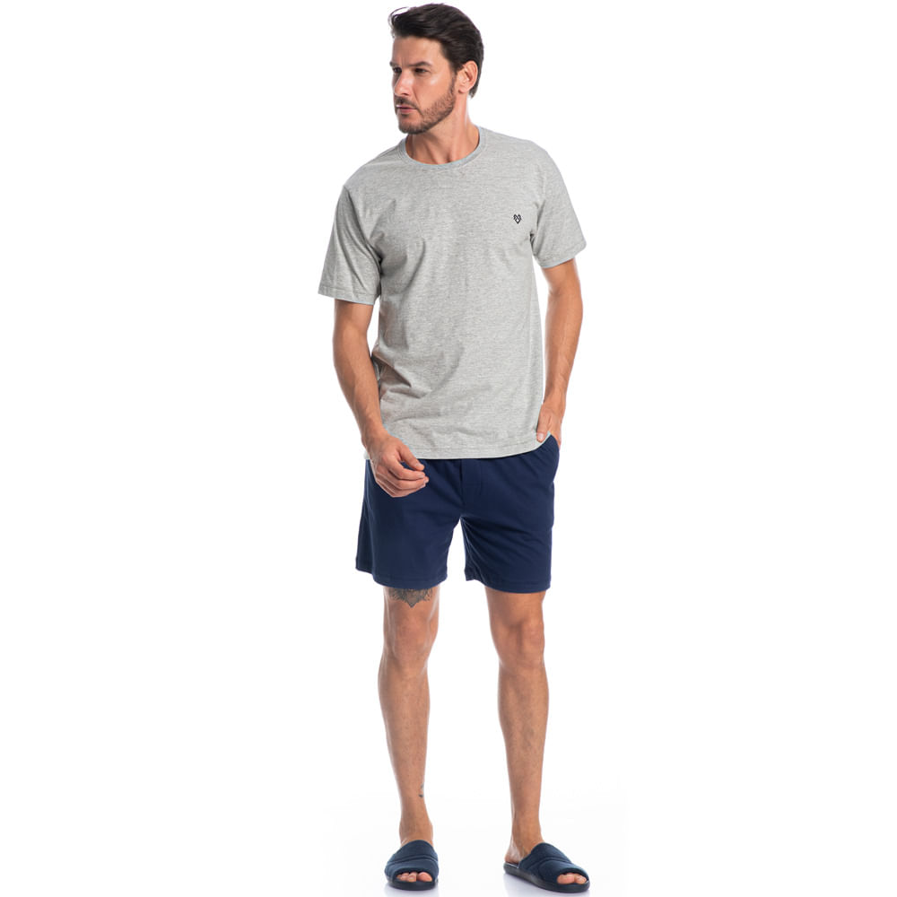 Pijama Masculino Curto Com Bolso Eduardo Tombini - Imagem 3 - Mobile