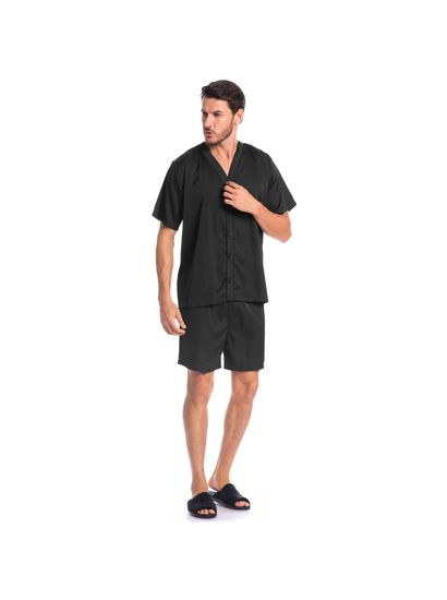 Pijama Masculino Curto Abotoado Enzo Tombini - Imagem 3 - Desktop