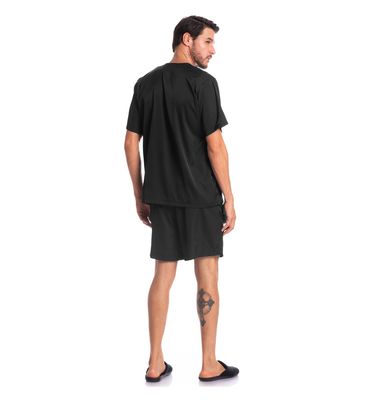 Pijama Masculino Curto Abotoado Enzo Tombini - Imagem 4 - Mobile