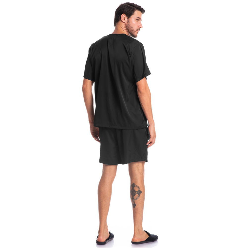 Pijama Masculino Curto Abotoado Enzo Tombini - Imagem 4 - Mobile