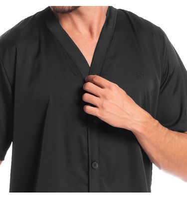 Pijama Masculino Curto Abotoado Enzo Tombini - Imagem 5 - Mobile