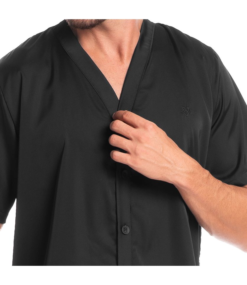 Pijama Masculino Curto Abotoado Enzo Tombini - Imagem 5 - Desktop