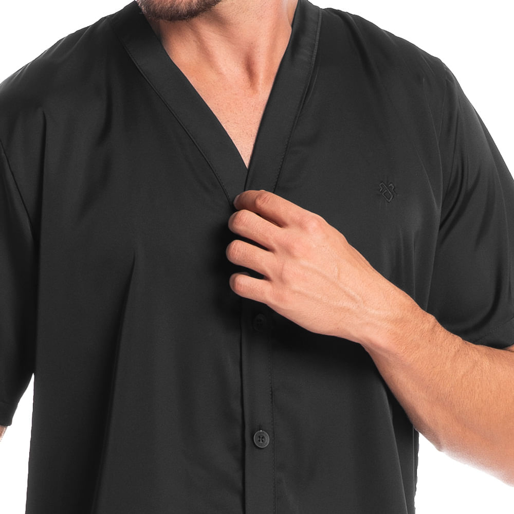 Pijama Masculino Curto Abotoado Enzo Tombini - Imagem 5 - Mobile