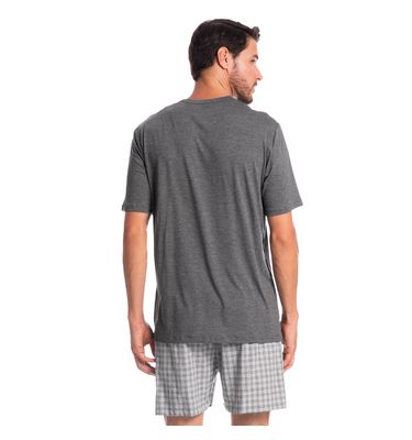 Pijama Masculino Curto Decote V Ruan Tombini - Imagem 2 - Mobile