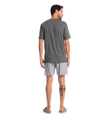 Pijama Masculino Curto Decote V Ruan Tombini - Imagem 4 - Mobile