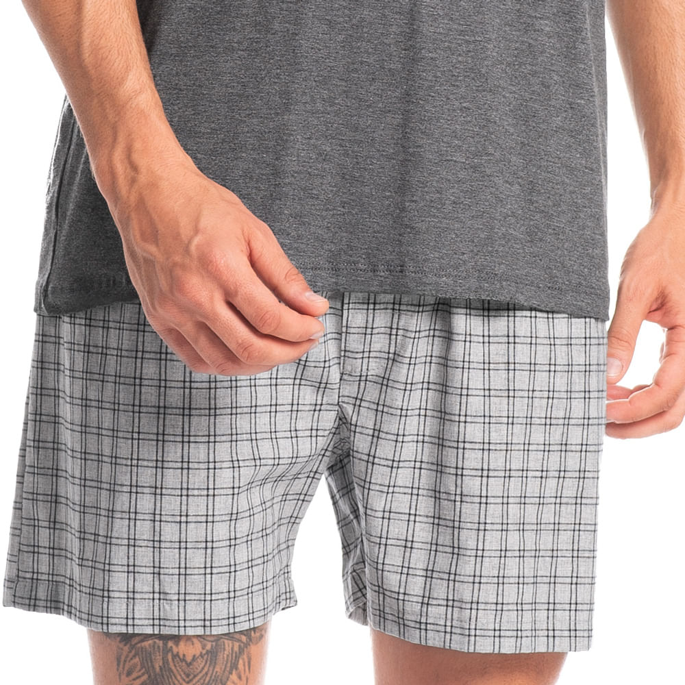 Pijama Masculino Curto Decote V Ruan Tombini - Imagem 5 - Mobile