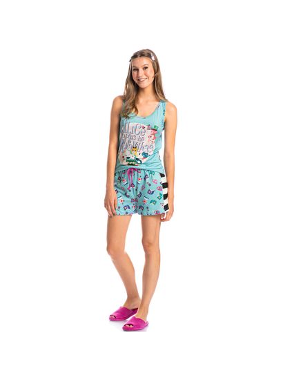 Pijama Feminino Curto Regata Marlowa - Imagem 3 - Desktop