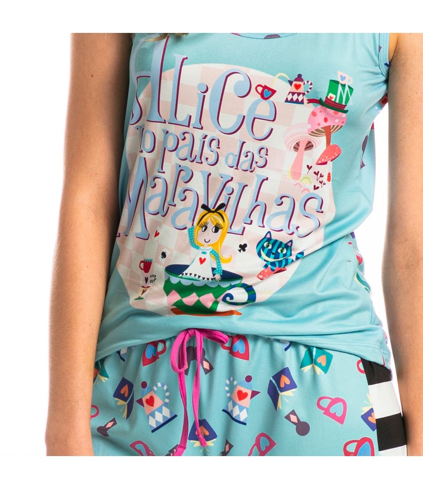 Pijama Feminino Curto Regata Marlowa - Imagem 5 - Desktop