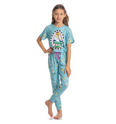 Pijama Infantil Longo Manga Curta Marlowa - Imagem 3 - Mobile