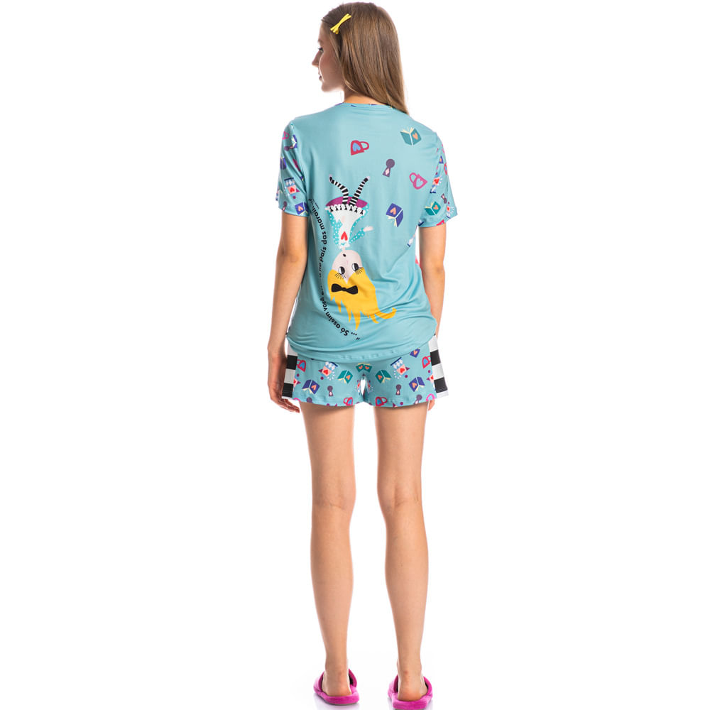 Pijama Feminino Curto Marlowa - Imagem 4 - Mobile