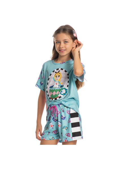 Pijama Infantil Curto Marlowa Azul-2 - Imagem 1