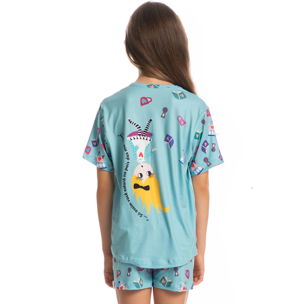 Pijama Infantil Curto Marlowa Azul-2 - Imagem 2