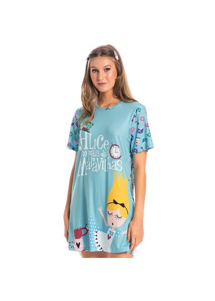 Camisão Curto Leti Marlowa Azul-2 - Imagem 1
