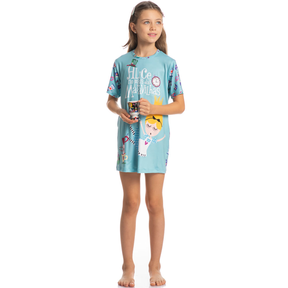 Camisão Curto Infantil Leti Marlowa - Imagem 3 - Mobile