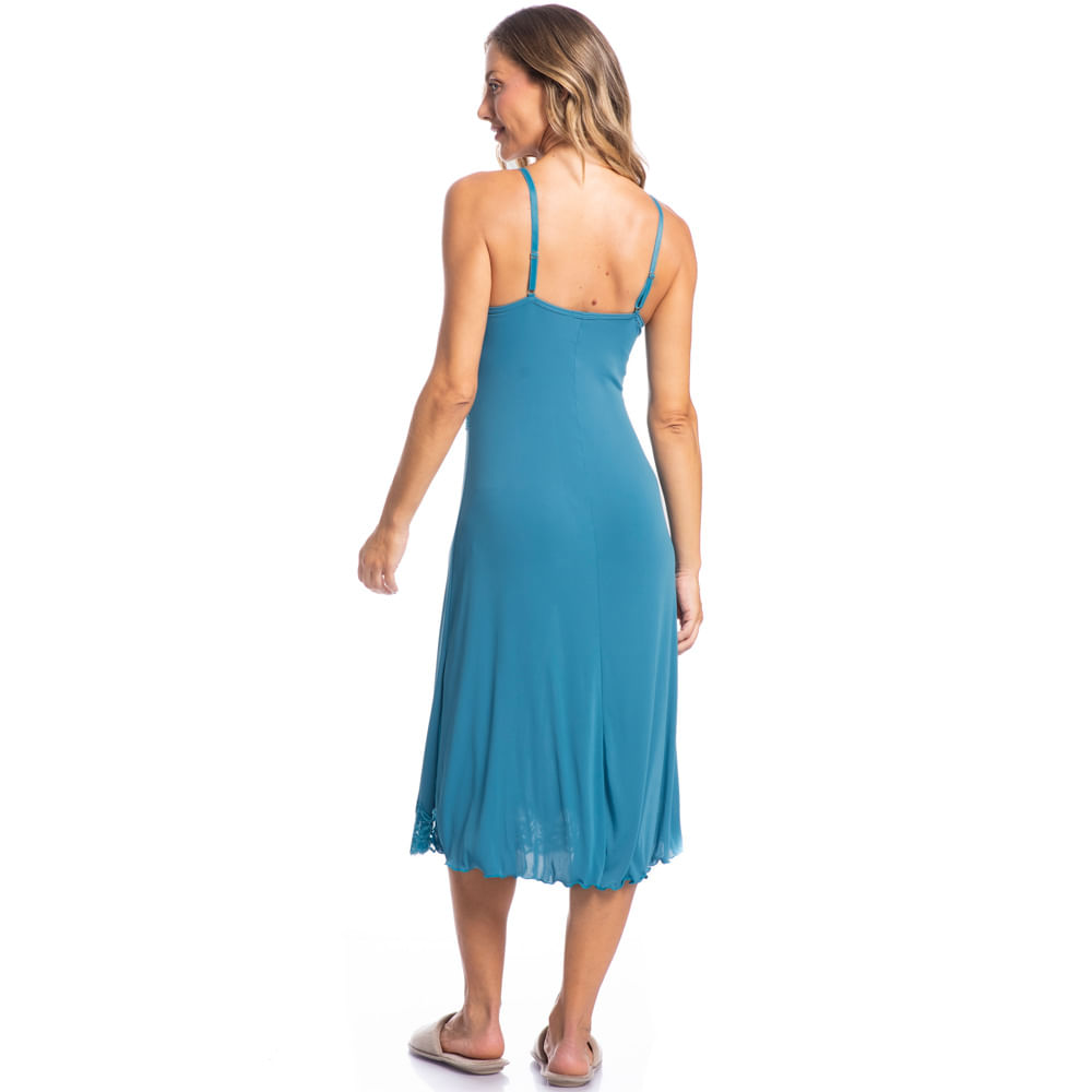 Camisola Midi Com Renda Cris Karina - Imagem 4 - Mobile