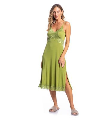 Camisola Midi Com Renda Cris Karina - Imagem 3 - Mobile