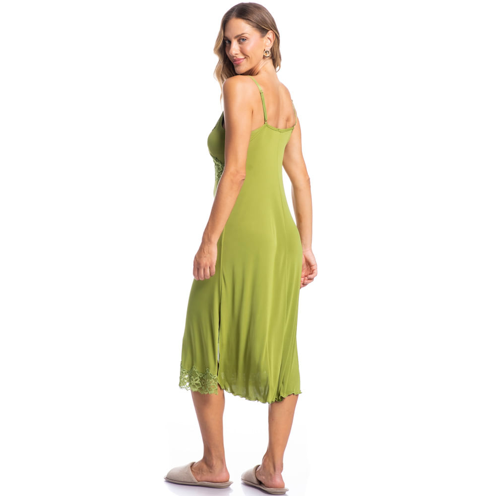 Camisola Midi Com Renda Cris Karina - Imagem 4 - Mobile