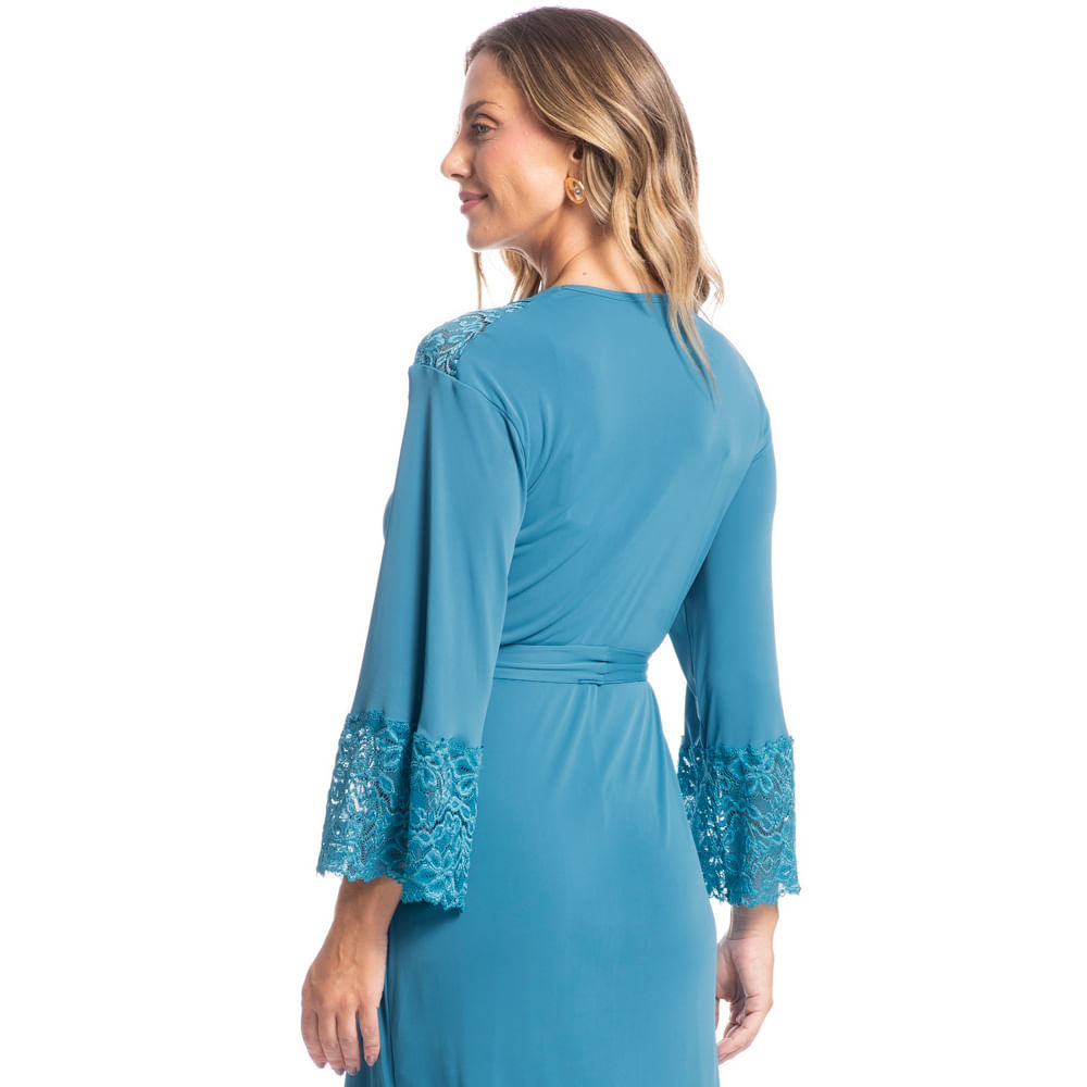 Robe Feminino Midi Com Renda Karina - Imagem 2 - Mobile