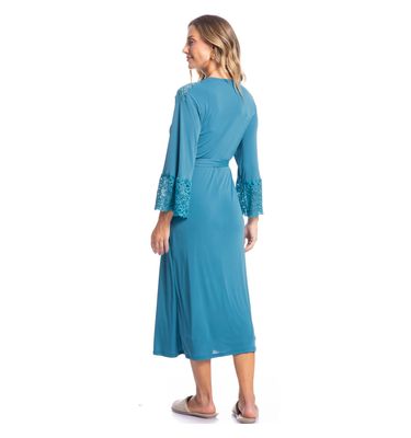 Robe Feminino Midi Com Renda Karina - Imagem 4 - Mobile