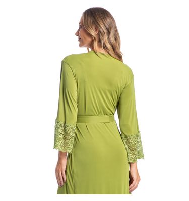 Robe Feminino Midi Com Renda Karina - Imagem 2 - Mobile