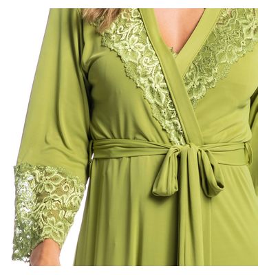 Robe Feminino Midi Com Renda Karina - Imagem 5 - Mobile