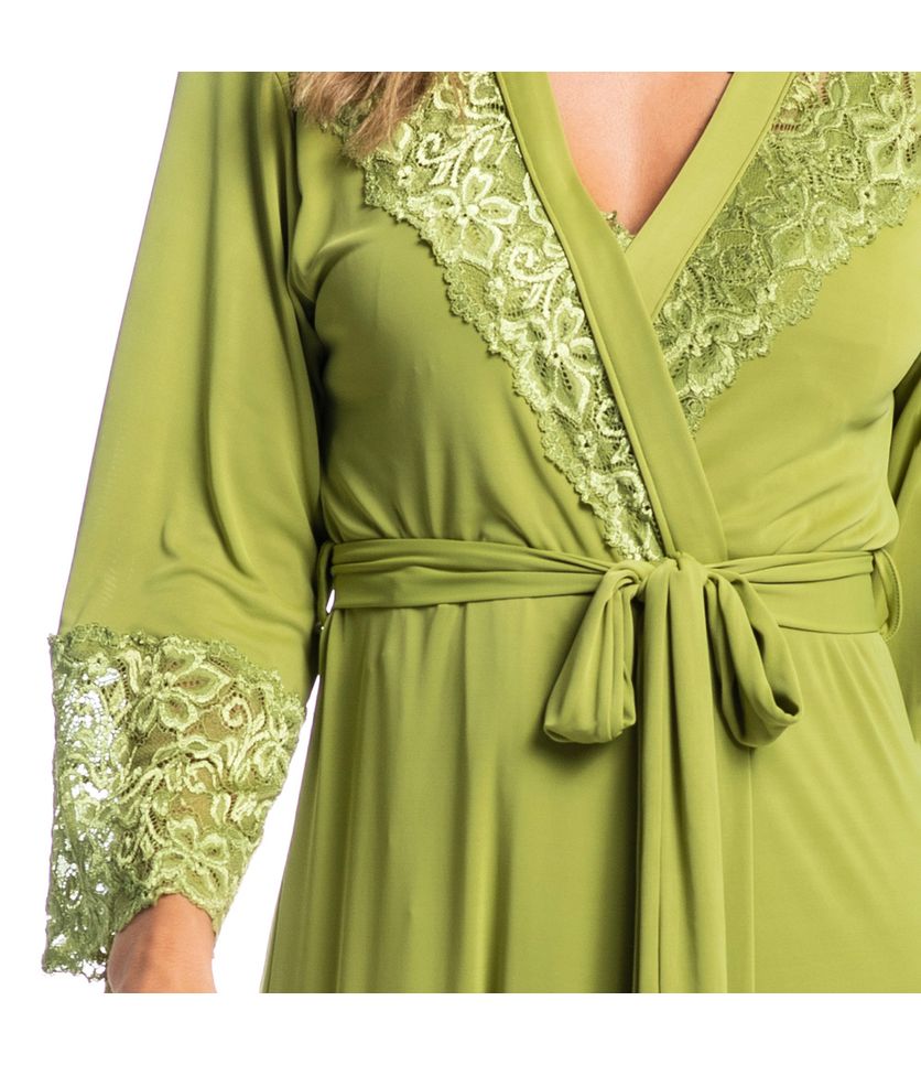 Robe Feminino Midi Com Renda Karina - Imagem 5 - Desktop