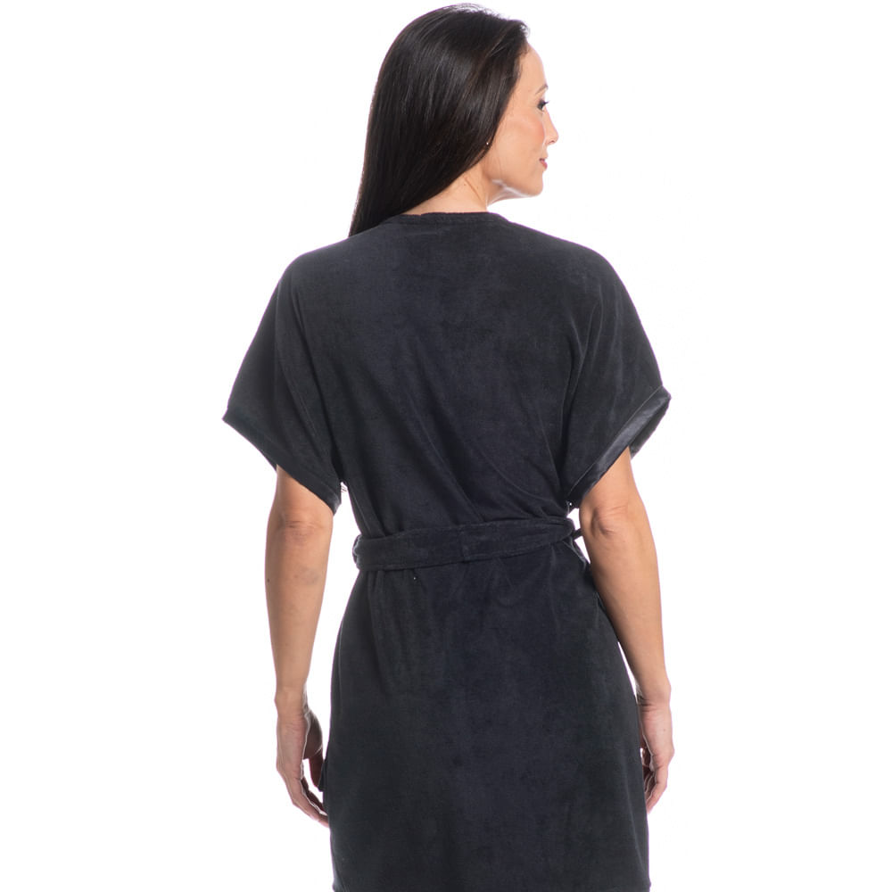 Robe Curto Com Bolso Olívia Preto - Imagem 2