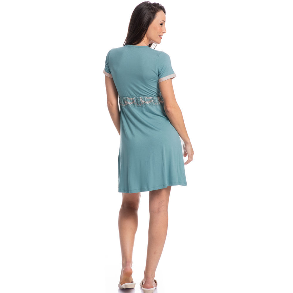 Camisão Com Renda Transpassado Bruna - Imagem 4 - Mobile