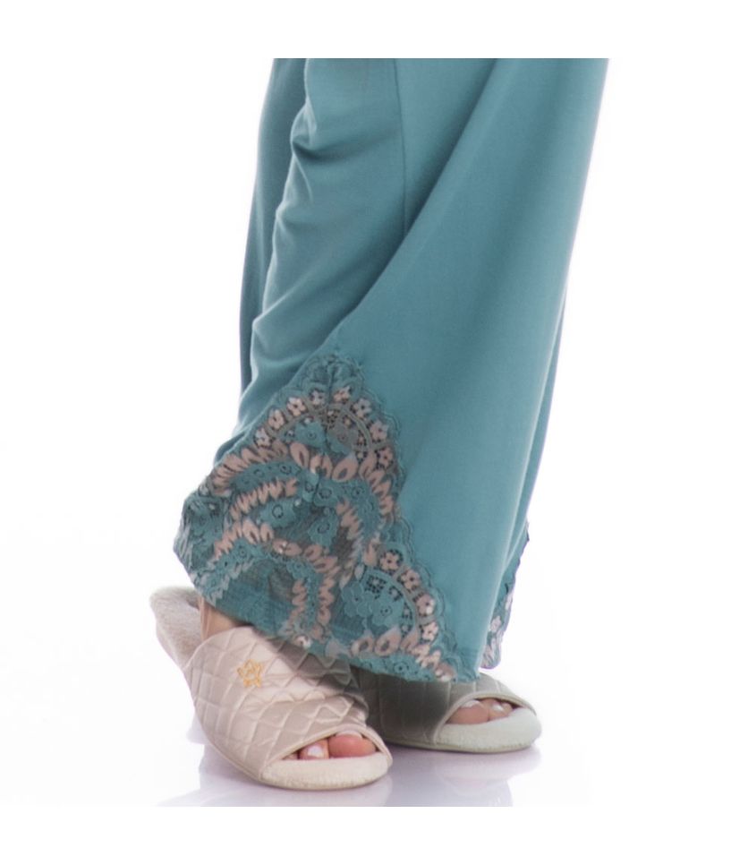 Pijama Feminino Abotoado Wide Leg Bruna - Imagem 5 - Desktop