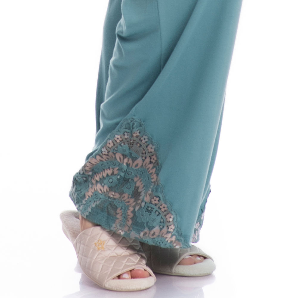 Pijama Feminino Abotoado Wide Leg Bruna - Imagem 5 - Mobile