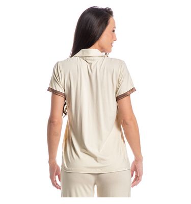 Pijama Feminino Abotoado Wide Leg Bruna - Imagem 2 - Mobile