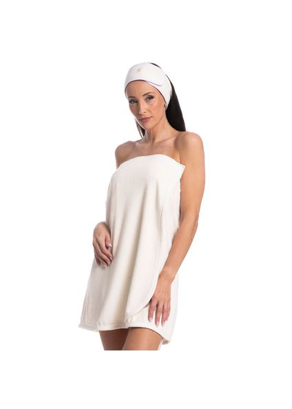 Robe Doppo Banho Piquet Branco - Imagem 1