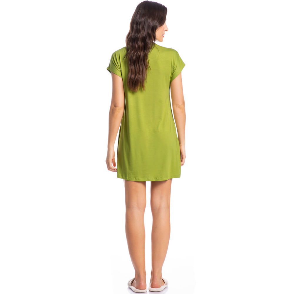 Camisão Feminino Curto Com Renda Rose - Imagem 4 - Mobile
