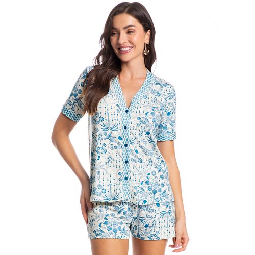 Pijama-Feminino-Curto-Abotoado-Maite-Tropical