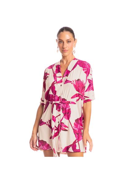 Kaftan Camisa Afrodite Rosa - Imagem 1