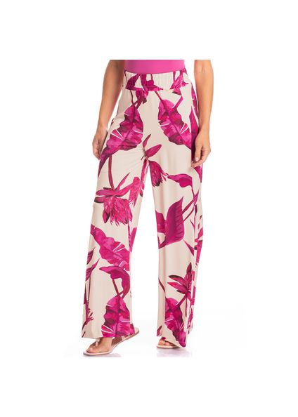 Calça Feminina Com Babado Afrodite Rosa - Imagem 1
