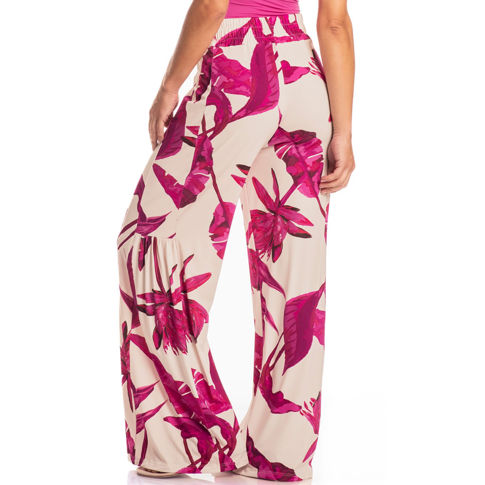 Calça Feminina Com Babado Afrodite Rosa - Imagem 2