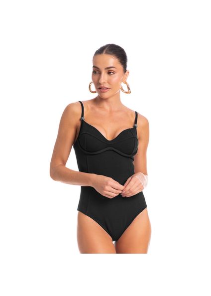 Maiô New Corset Mediterrâneo Preto - Imagem 1