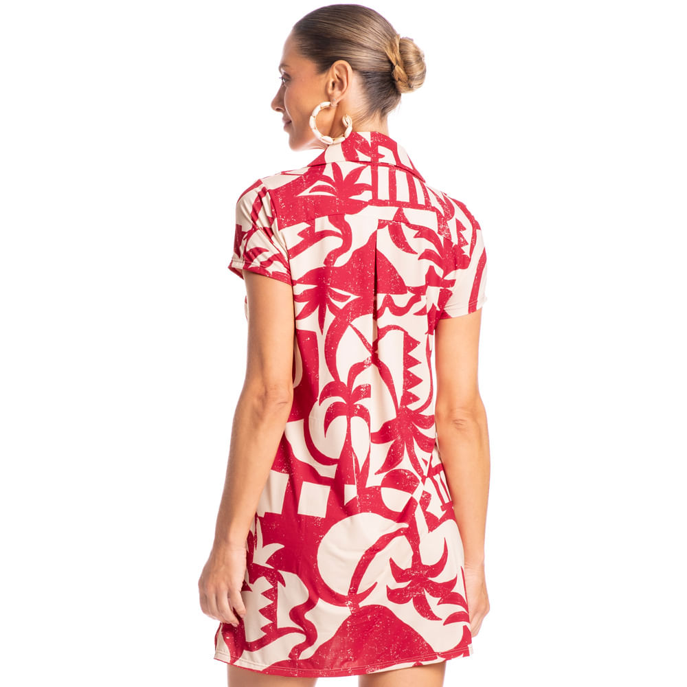 Chemise Curta Latina Vermelho - Imagem 2