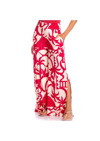Calça Feminina Com Abertura Ampla Latina Vermelho - Imagem 1