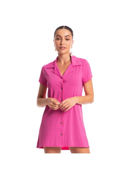 Chemise Curta Flora Rosa - Imagem 1