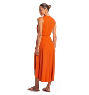 Vestido Midi Com Nó Ferrugem - Imagem 4 - Mobile
