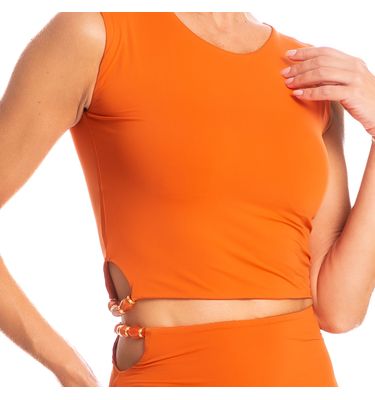 Blusa Feminina Com Detalhe Ferrugem - Imagem 5 - Mobile