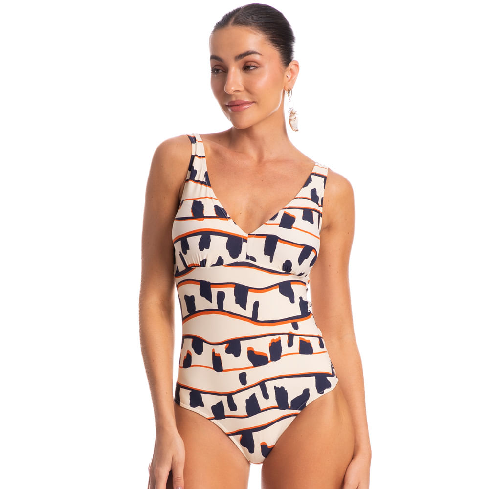 Maiô Stella Ondas Branco - Imagem 1