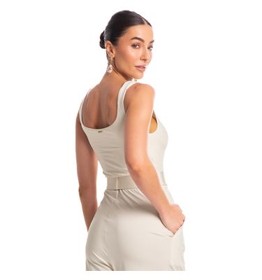 Macacão Feminino Longo Com Argola Shine - Imagem 2 - Mobile
